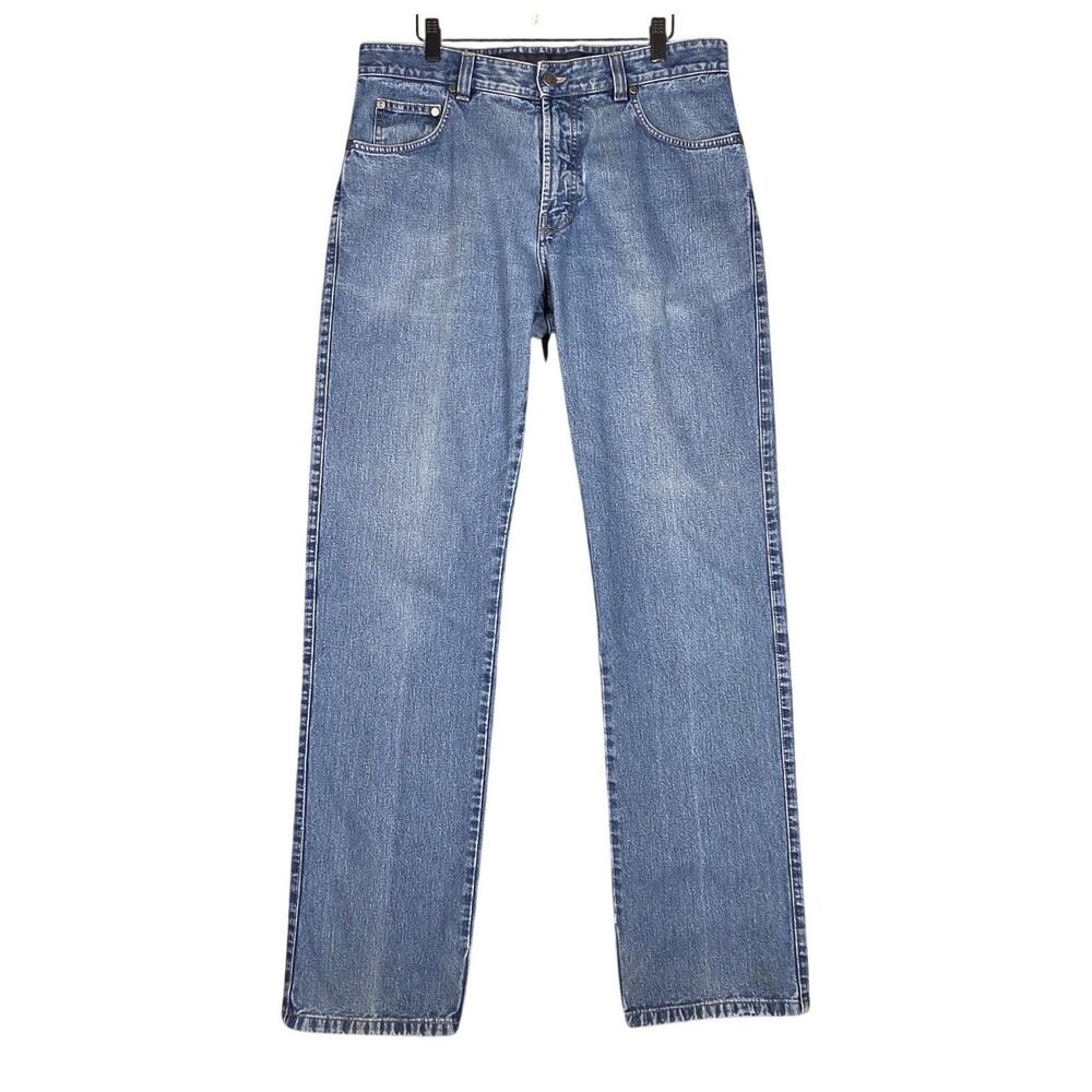 ERMENEGILDO ZEGNA Y2K CLASSIC BLUE DENIM JEANS – MADE IN ITALY – MEN’S 35 x 34